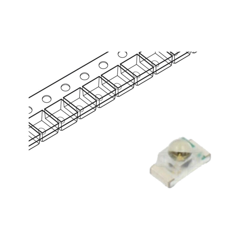 Emiţător IR; 940nm; 35°; 1,2÷1,7VDC; SMD; Dim: 1,6x0,8x0,95mm; 50mA Emiţător IR; 940nm; 35°; 1,2÷1,7VDC; SMD; Dim: 1,6x0,8x0,95mm; 50mA