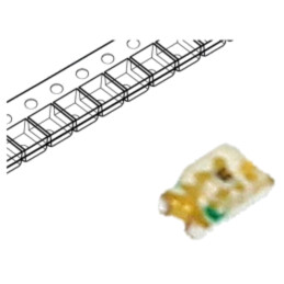 LED; galbenă; SMD; 0603; 20÷40mcd; 1,6÷2,4VDC; 1,6x0,8x0,6mm; 140°