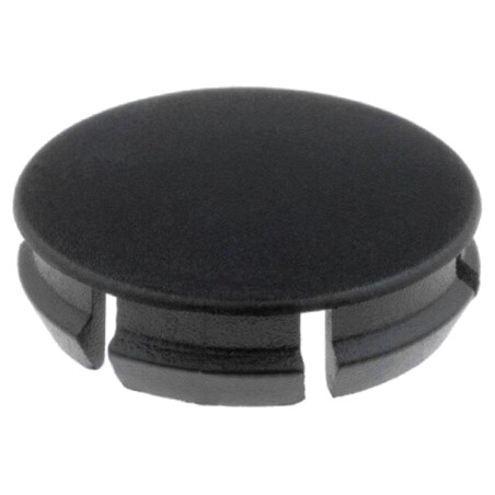 Capac de protecţie; H: 3,8mm; Gros.perete: 1,3mm; neagră; UL94V-2