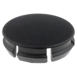 Capac de protecţie; H: 3,8mm; Gros.perete: 1,3mm; neagră; UL94V-2