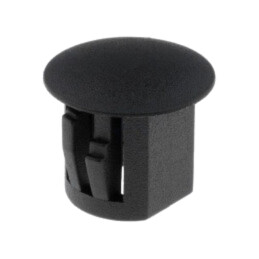 Capac de protecţie; H: 10,5mm; Diam.flanşă: 12mm; neagră; UL94V-2