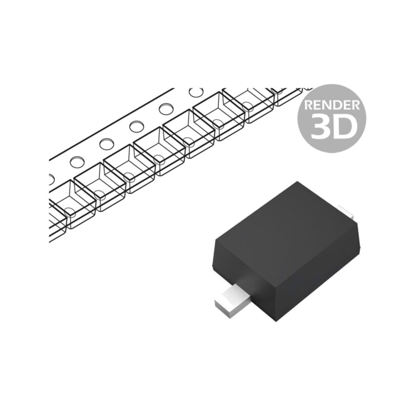 Diodă: Zener; 0,2W; 3,9V; 5mA; SMD; rolă,bandă; SOD323F; Ir: 2,7uA