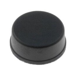 Picioruş autoadeziv; neagră; gumă; A: 12mm; B: 11,2mm; C: 5,1mm