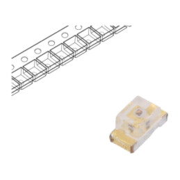 LED; roşie; SMD; 0603; 16÷39mcd; 1,7÷2,4VDC; 1,6x0,8x0,8mm; 100°