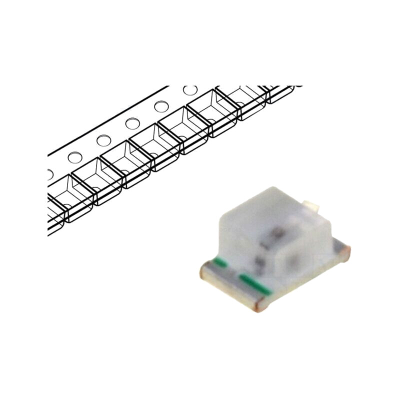 LED; roşie; SMD; 0805; 30÷50mcd; 1,6÷2,4VDC; 2x1,25x1mm; 120°; 20mA LED; roşie; SMD; 0805; 30÷50mcd; 1,6÷2,4VDC; 2x1,25x1mm; 120°; 20mA