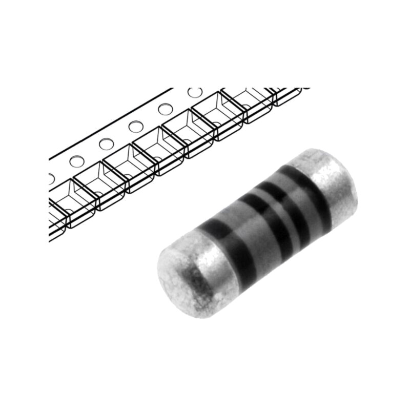 Rezistor: thin film; SMD; 0204 MiniMELF; 6,8kΩ; 250mW; ±1%