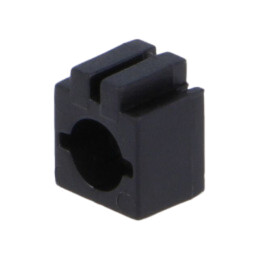 Carcasă diodă LED; 3mm; poliamidă; în unghi; 3 PIN; neagră; W: 7mm