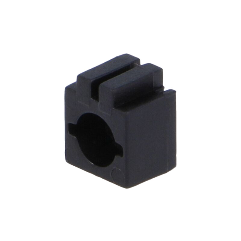 Carcasă diodă LED; 3mm; poliamidă; în unghi; 3 PIN; neagră; W: 7mm