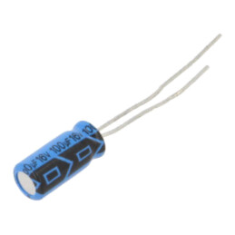 Condensator: electrolitic; THT; 100uF; 16VDC; Raster: 2mm; ±20%