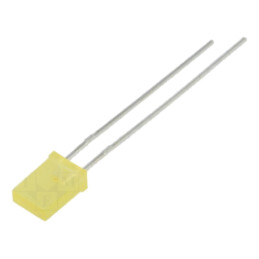 LED; galbenă; dreptunghiulară; 5x2mm; 16÷25mcd; 146°; 20mA