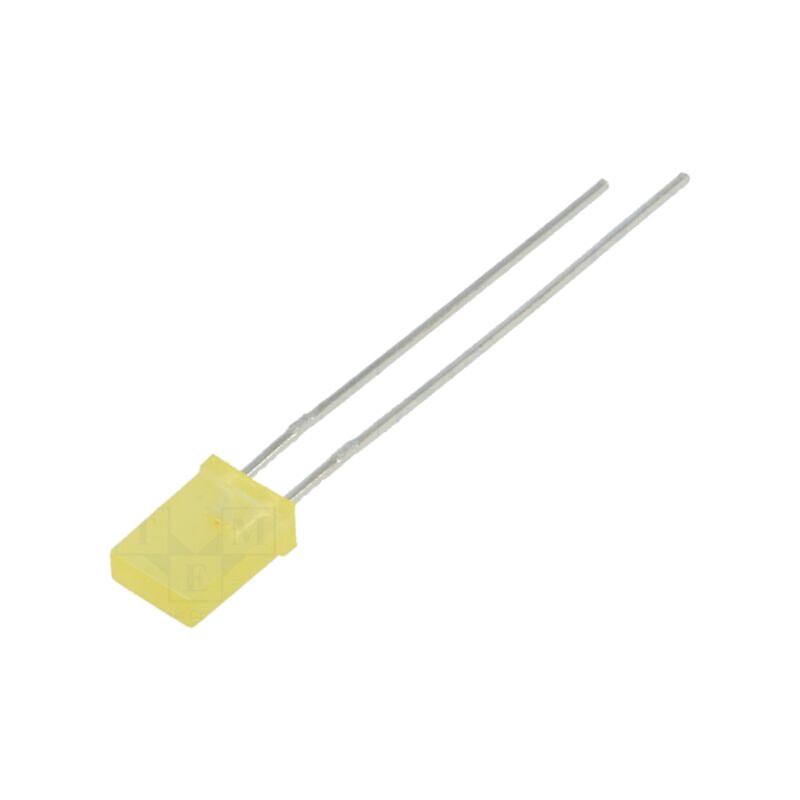 LED; galbenă; dreptunghiulară; 5x2mm; 16÷25mcd; 146°; 20mA