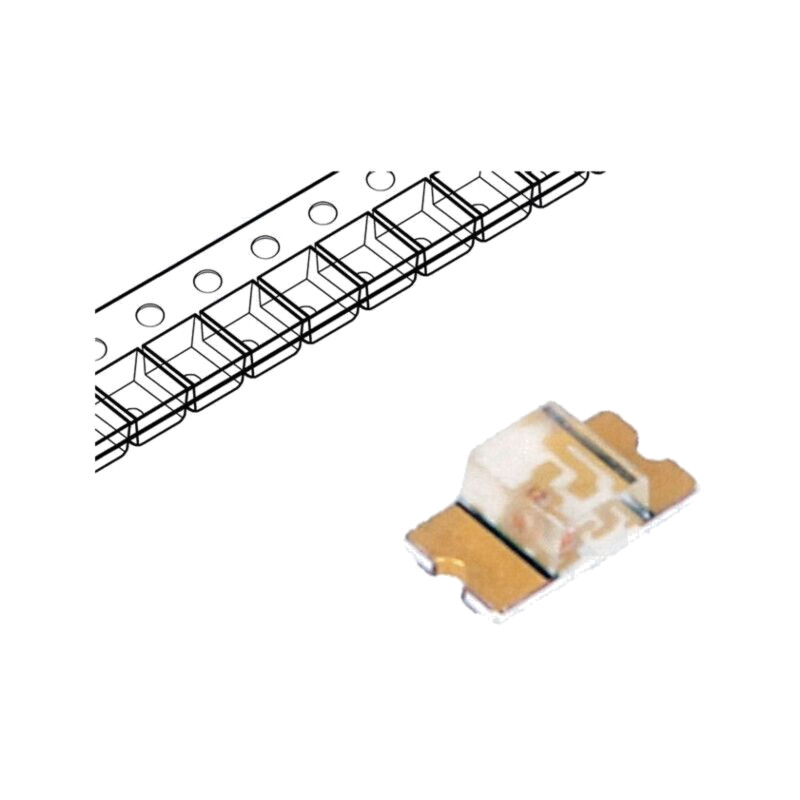 LED; verde; SMD; 1206; 1,8÷6mcd; 2,1÷2,6VDC; 3,2x1,6x1,1mm; 130° LED; verde; SMD; 1206; 1,8÷6mcd; 2,1÷2,6VDC; 3,2x1,6x1,1mm; 130°