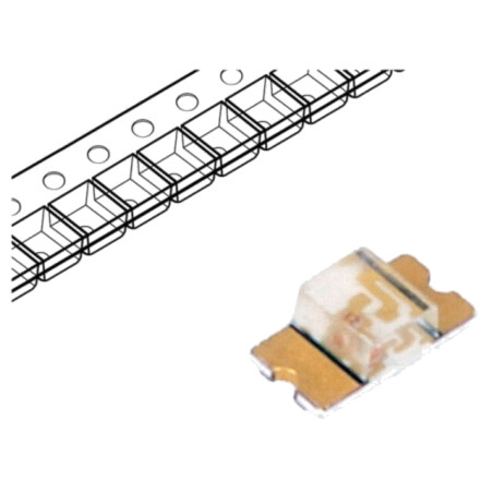 LED; verde; SMD; 1206; 1,8÷6mcd; 2,1÷2,6VDC; 3,2x1,6x1,1mm; 130°