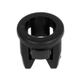 Montură pt.LED; 5mm; monobloc; neagră; UL94V-2; L: 8mm; poliamidă