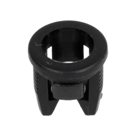 Montură pt.LED; 5mm; monobloc; neagră; UL94V-2; L: 8mm; poliamidă