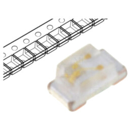 LED; verde; SMD; 0603; 120÷220mcd; 2,5÷3,4VDC; 1,6x0,8x0,6mm; 120°