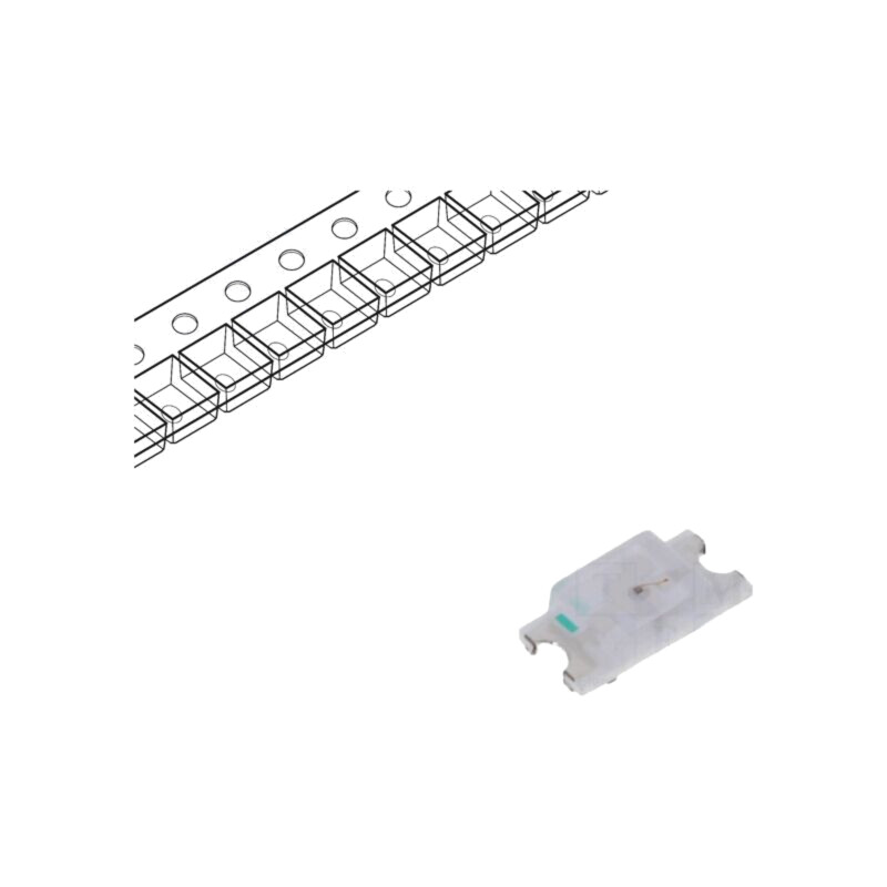 LED; galbenă; SMD; 1206; 60÷90mcd; 1,8÷2,6VDC; 3,2x1,6x0,8mm; 120° LED; galbenă; SMD; 1206; 60÷90mcd; 1,8÷2,6VDC; 3,2x1,6x0,8mm; 120°