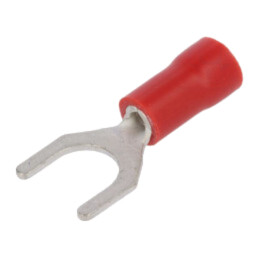 Vârf: furcă; M6; Ø: 6,4mm; 0,5÷1mm2; crimpat; pe cablu; izolată