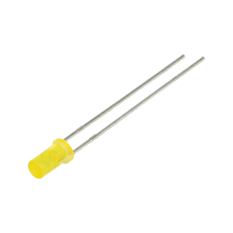 LED; galbenă; 3mm; 10÷15mcd; 125°; Parte frontală: plat; 1,6÷2,8VDC LED; galbenă; 3mm; 10÷15mcd; 125°; Parte frontală: plat; 1,6÷2,8VDC