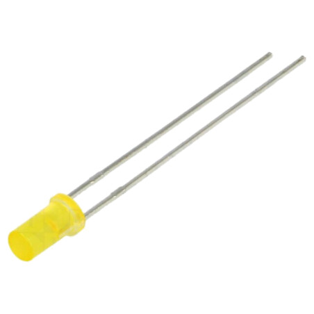 LED; galbenă; 3mm; 10÷15mcd; 125°; Parte frontală: plat; 1,6÷2,8VDC