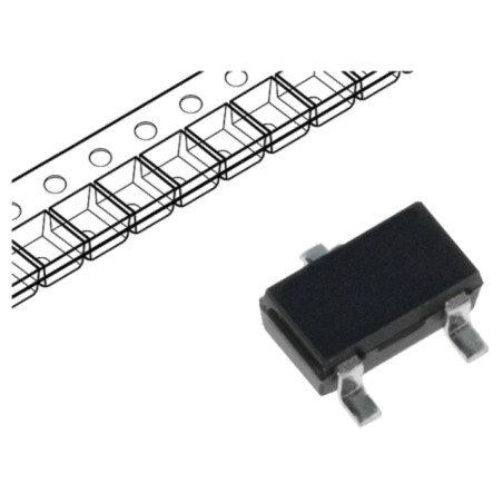 Tranzistor: NPN; bipolar; BRT; 50V; 0,1A; 0,23W; SC59; R1: 10kΩ