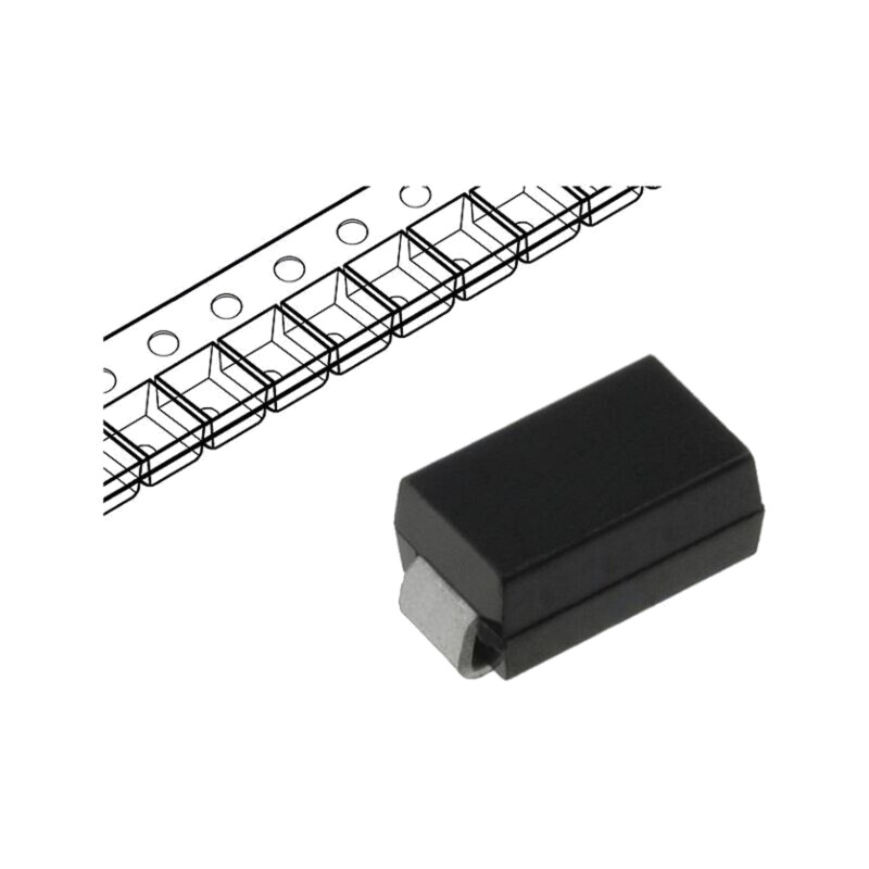 Diodă: redresoare; SMD; 400V; 1A; 50ns; SMA; Ufmax: 1,3V; Ifsm: 30A Diodă: redresoare; SMD; 400V; 1A; 50ns; SMA; Ufmax: 1,3V; Ifsm: 30A