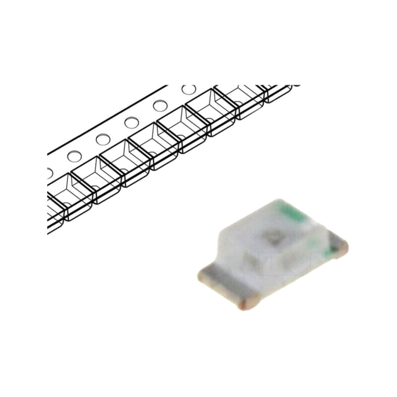 LED; galben-verde; SMD; 0603; 20÷50mcd; 1,6÷2,4VDC; 1,6x0,8x0,4mm