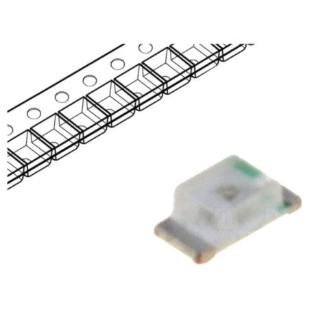 LED; galben-verde; SMD; 0603; 20÷50mcd; 1,6÷2,4VDC; 1,6x0,8x0,4mm