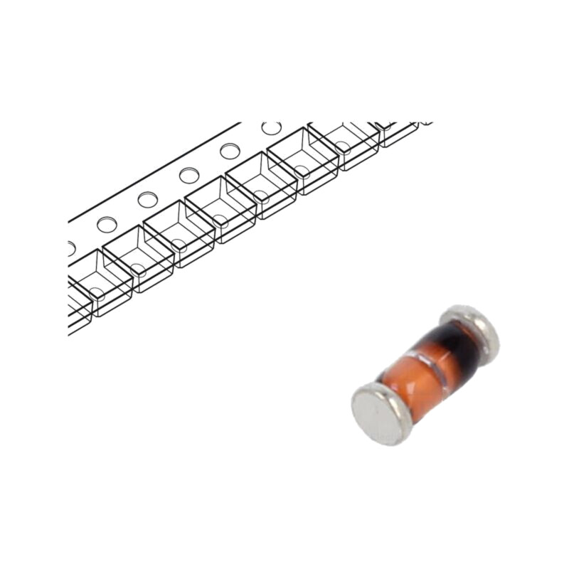 Diodă: comutaţie; SMD; 250V; 0,2A; 75ns; MiniMELF; Ufmax: 1V; Ifsm: 1A Diodă: comutaţie; SMD; 250V; 0,2A; 75ns; MiniMELF; Ufmax: 1V; Ifsm: 1A