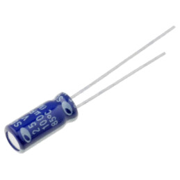 Condensator: electrolitic; THT; 100uF; 25VDC; Ø5x11mm; Raster: 2mm