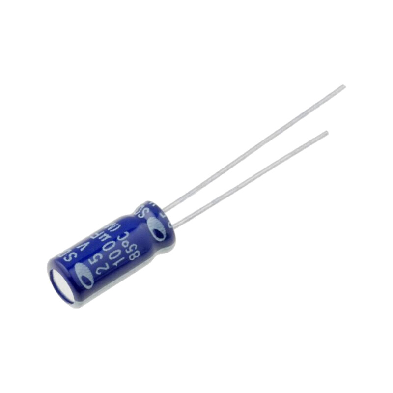 Condensator: electrolitic; THT; 100uF; 25VDC; Ø5x11mm; Raster: 2mm Condensator: electrolitic; THT; 100uF; 25VDC; Ø5x11mm; Raster: 2mm