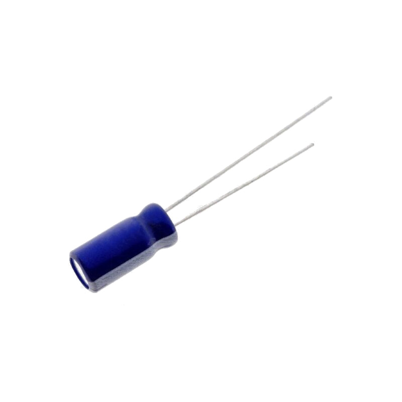 Condensator: electrolitic; THT; 4,7uF; 63VDC; Ø5x11mm; Raster: 2mm Condensator: electrolitic; THT; 4,7uF; 63VDC; Ø5x11mm; Raster: 2mm