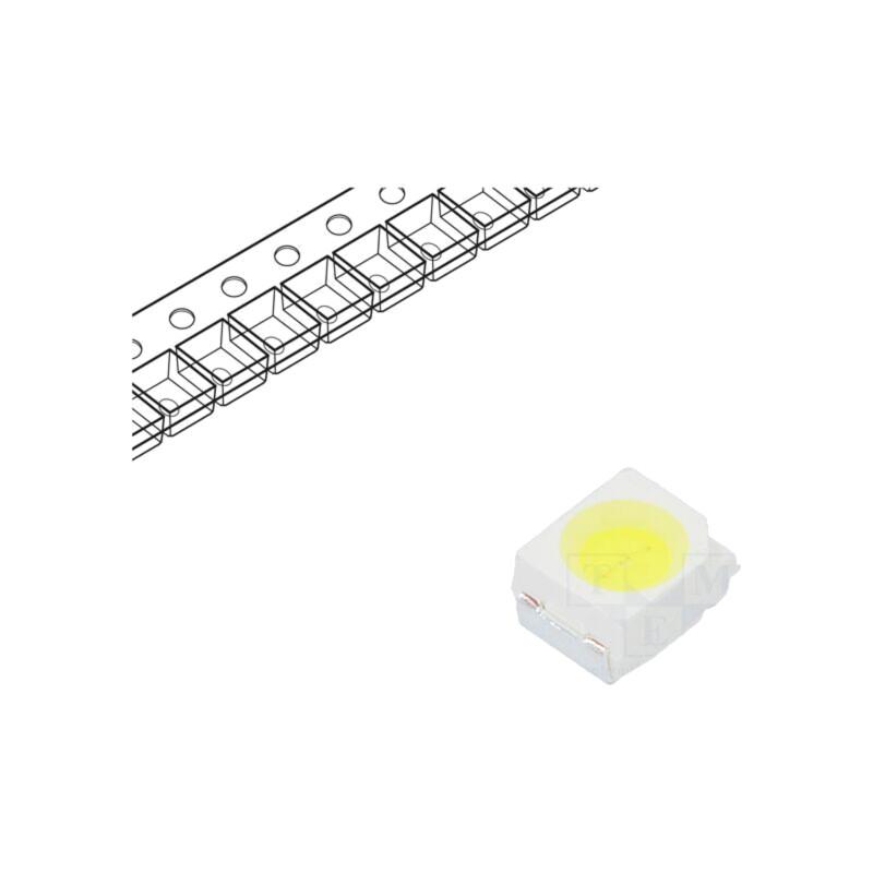 LED; alb rece; SMD; 3528,PLCC2; 3500÷5300mcd; 5300-6550K; 70; 120° LED; alb rece; SMD; 3528,PLCC2; 3500÷5300mcd; 5300-6550K; 70; 120°