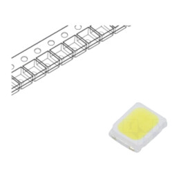 LED; alb rece; SMD; 2835,PLCC2; 18÷26lm; 6125-6800K; 80; 120°; 60mA