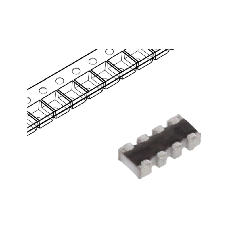 Rezistor multipolar: Y; SMD; 330Ω; ±5%; 62,5mW; Nr.rezistori: 4