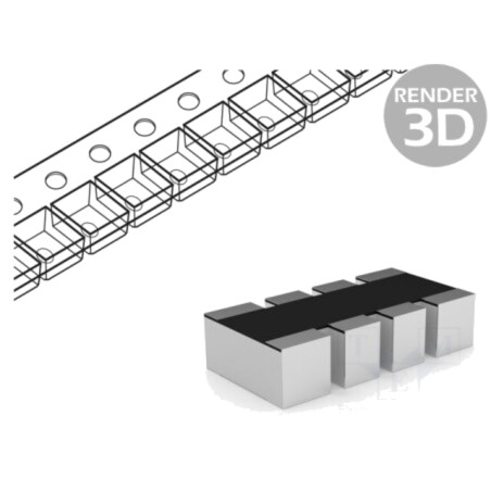 Rezistor multipolar: Y; SMD; 1,8kΩ; ±5%; 62,5mW; Nr.rezistori: 4