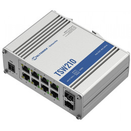 Switch Ethernet neadministrabil 10 porturi 7-57VDC | Electronic-mag.ro | Componente Electronice