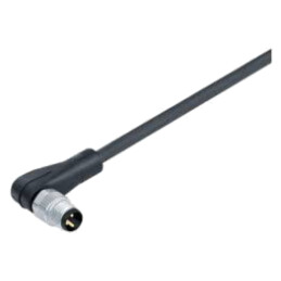 Cablu: pentru senzori/automatizări; M8; PIN: 3; în unghi; 1m; mufă
