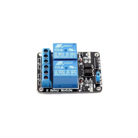 Modul releu 2 canale negru – control inteligent și fiabil