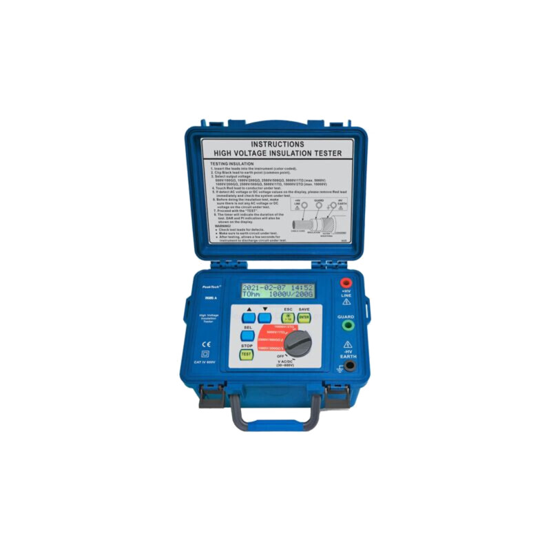 Aparat de măsură: rezistenţa de izolaţie; LCD; VAC: 30÷600V; 5mA Aparat de măsură: rezistenţa de izolaţie; LCD; VAC: 30÷600V; 5mA