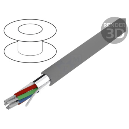Cablu; Alpha Essential C&C; 6x24AWG; ecranat,folie Al-PET; PVC
