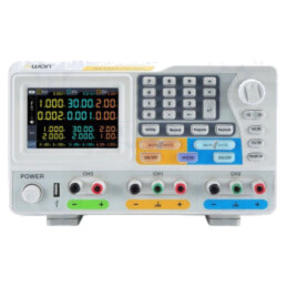 Alimentator: de laborator programabil; Ch: 3; 0÷60VDC; 0÷3A; 0÷3A