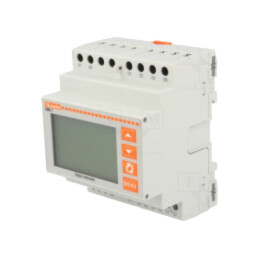 Aparat de măsură: parametri de reţea; pentru şină DIN; LCD; DMG