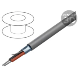 Cablu; Alpha Essential C&C; 1x2x24AWG; ecranat,folie Al-PET; PVC