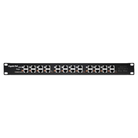 Patch panel; neagră; Număr porturi: 12; RJ45 soclu x12; RACK