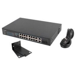 Switch Ethernet; IEC C14,RJ45 soclu x18; Gigabit Ethernet; 250m