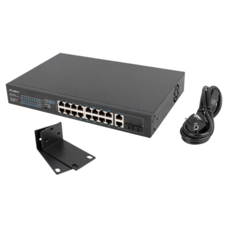 Switch Ethernet; IEC C14,RJ45 soclu x18; Gigabit Ethernet; 250m