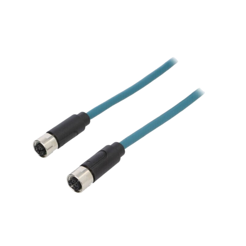 Cablu: pentru senzori/automatizări; PIN: 8; 2m; 48V; 500mA; IP67 Cablu: pentru senzori/automatizări; PIN: 8; 2m; 48V; 500mA; IP67