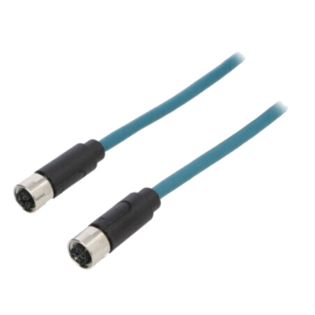 Cablu: pentru senzori/automatizări; PIN: 8; 2m; 48V; 500mA; IP67
