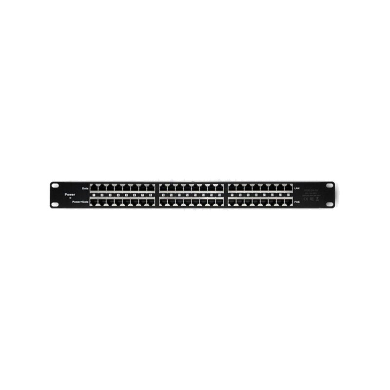 Patch panel; neagră; Număr porturi: 24; RJ45 soclu x24; RACK